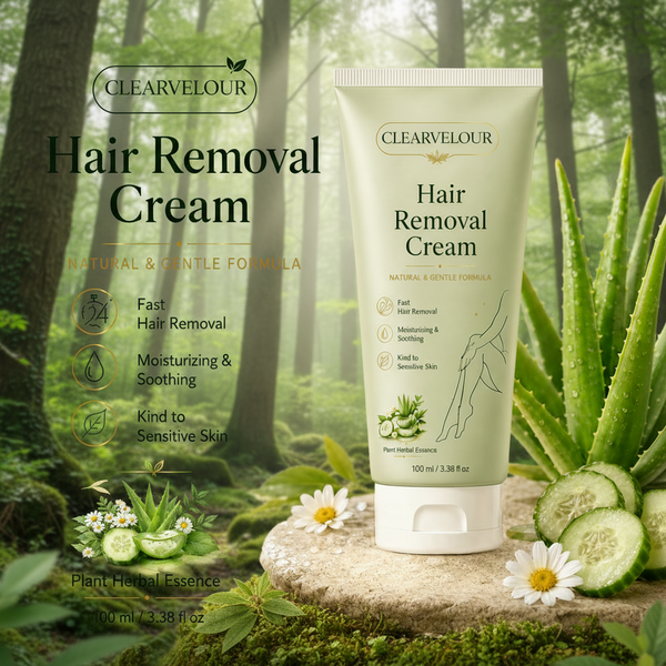 Clear Velour  Painless Depilatory Cream – No Razor Bumps, No Harsh Odor
